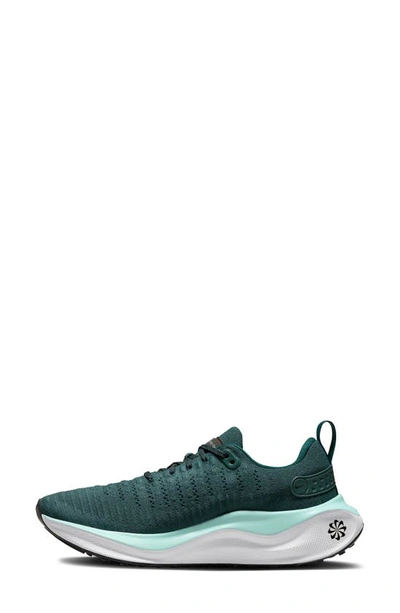 Nike Infinityrn 4 Running Shoe In Deep Jungle/ Silver/ Black