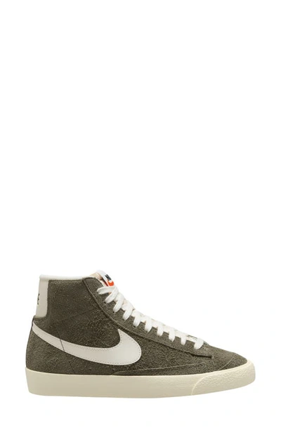Shop Nike Blazer Mid '77 Vintage Sneaker In Olive/ Coconut/ Black