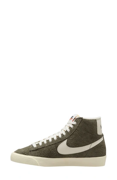 Shop Nike Blazer Mid '77 Vintage Sneaker In Olive/ Coconut/ Black
