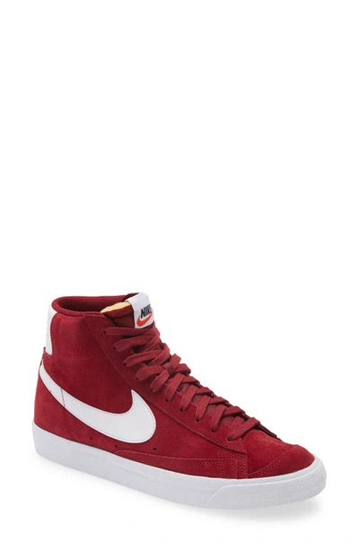 Shop Nike Blazer Mid '77 Suede Sneaker In Team Red/ White/ Black