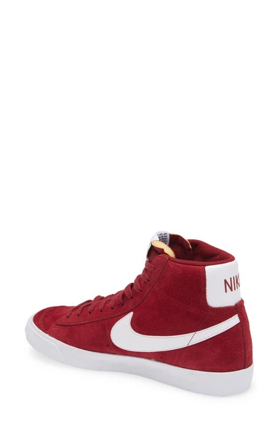 Shop Nike Blazer Mid '77 Suede Sneaker In Team Red/ White/ Black