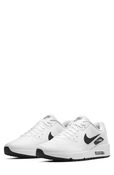 Shop Nike Air Max 90 Golf Shoe In White/ Black