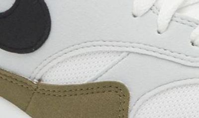 Shop Nike Air Max 1 Sneaker In White/ Black/ Platinum/ Olive