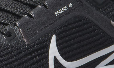 Shop Nike Air Zoom Pegasus 40 Running Shoe In Black/ White/ Anthracite