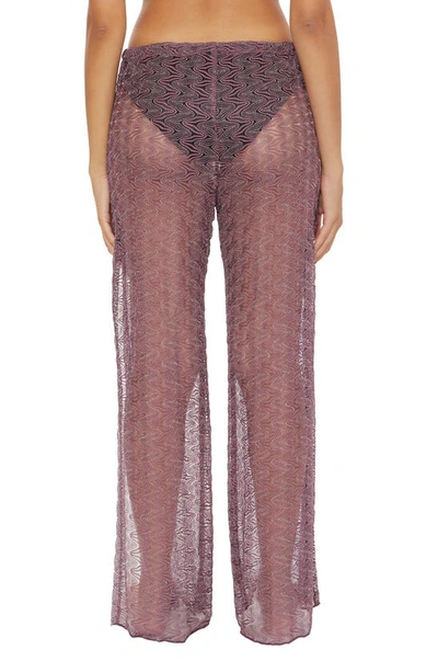 Shop Becca Riviera Crochet Cover-up Pants In Fig