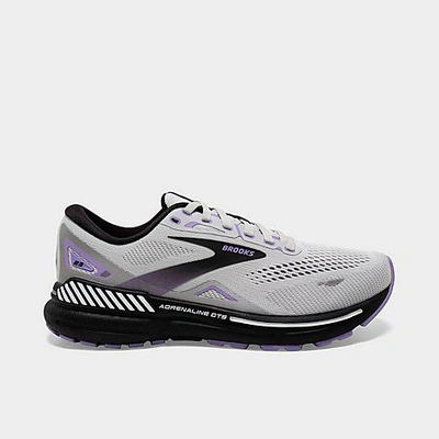Shop Brooks Women's Adrenaline Gts 23 Running Shoes In Grey/black/purple