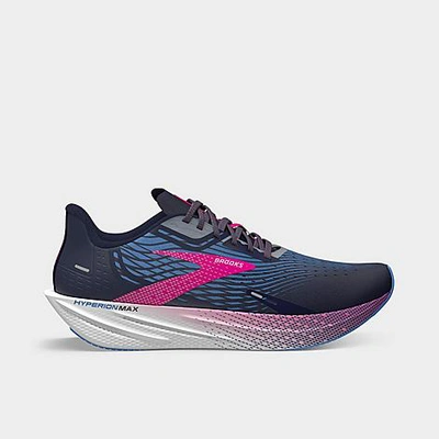Shop Brooks Women's Hyperion Max Road Running Shoes In Peacoat/marina Blue/pink Glo