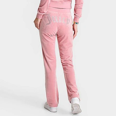 Shop Juicy Couture Women's Og Big Bling Velour Track Pants In Multi
