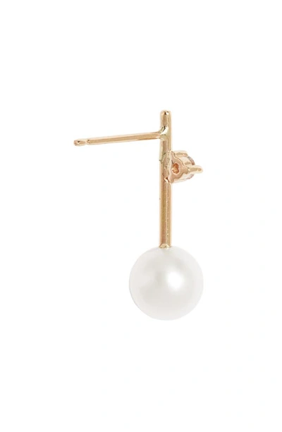 Poppy Finch Diamond & Cultured Pearl Drop Earrings In 14kyg