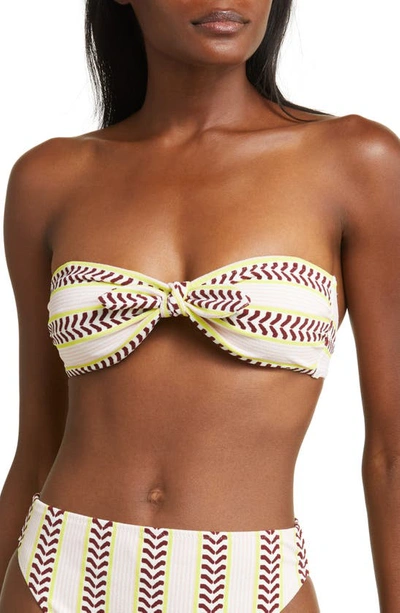 Shop Lemlem Ava Bandeau Bikini Top In Kesiti Pink