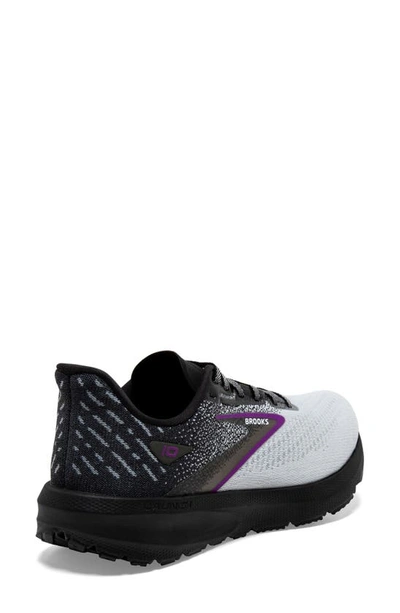 Shop Brooks Launch 10 Running Shoe In Black/ White/ Violet