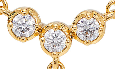 Shop Ajoa Imitation Pearl & Cubic Zirconia Y-necklace In Gold