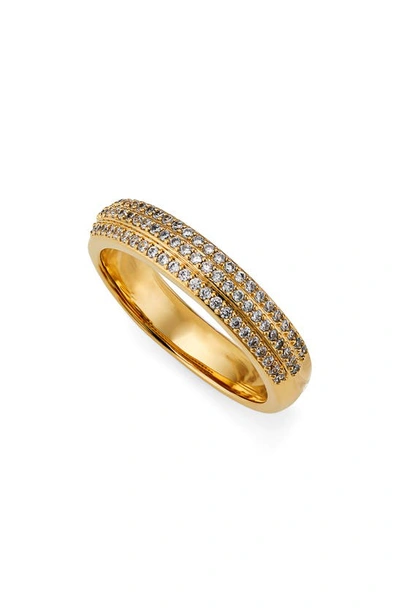 Shop Ajoa Wythe Pavé Cz Band Ring In Gold