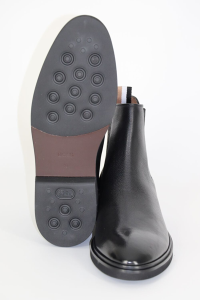 Pre-owned Hugo Boss Boots, Mod. Jerrard_cheb_gr, Gr. 44 / Uk 10 / Us 11, Made In Italy In Schwarz