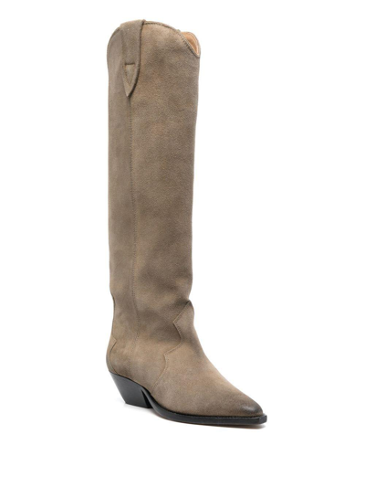Shop Isabel Marant Denvee Pointed-toe Boots In Tortora