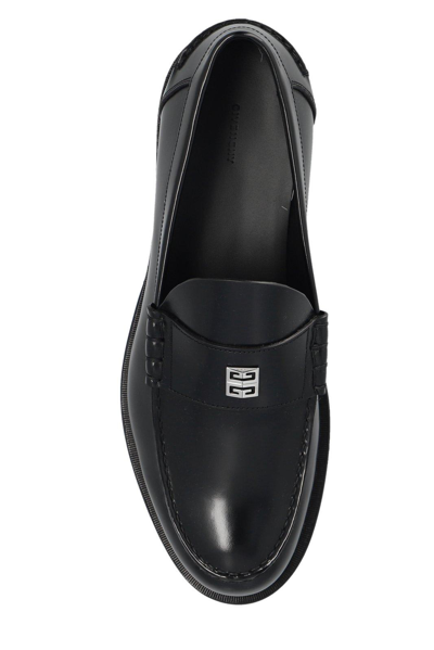 Shop Givenchy Mr G Logo Plaque Loafers In Nero