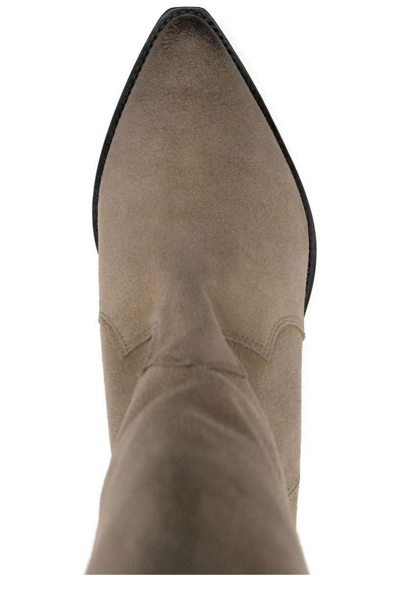 Shop Isabel Marant Denvee Pointed-toe Boots In Tortora