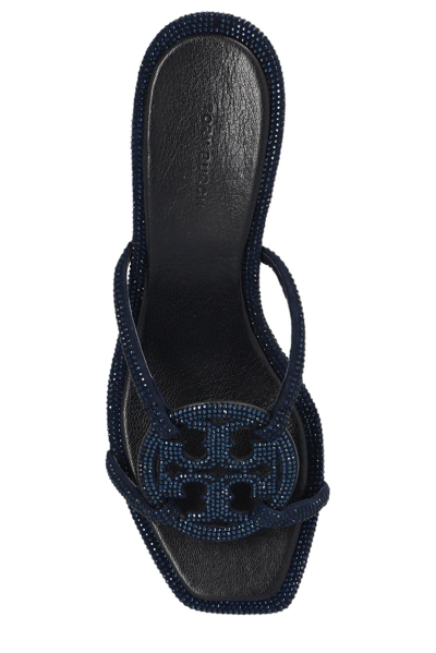 Shop Tory Burch Miller Embellished Sandals In Blu
