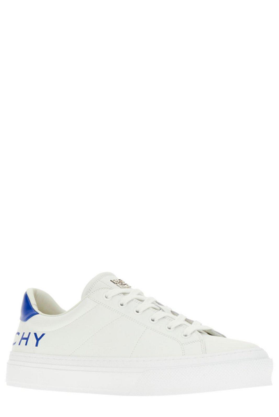 Shop Givenchy Logo Printed Low-top Sneakers In Blu