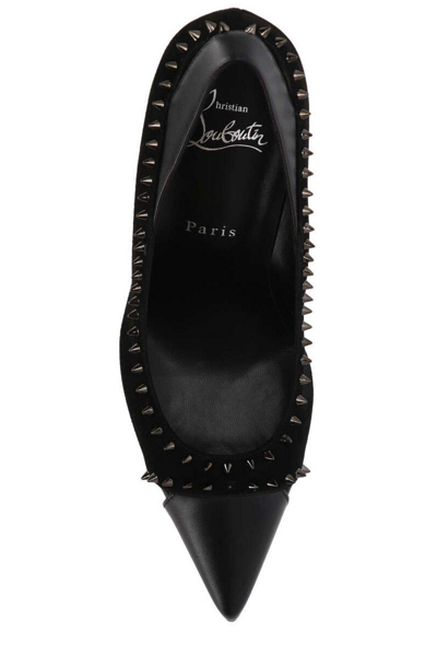Shop Christian Louboutin Stud Detailed Pointed-toe Pumps In Nero
