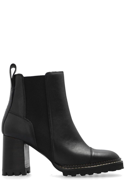 Shop See By Chloé Mallory Heeled Ankle Boots In Nero