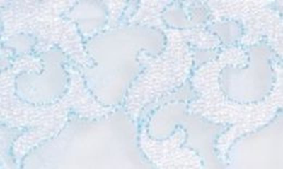 Shop Bluebella Gabriella Embroidered Mesh Briefs In White/ Blue Topaz