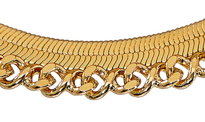Shop Ajoa Lynx Double Line Bracelet In Gold