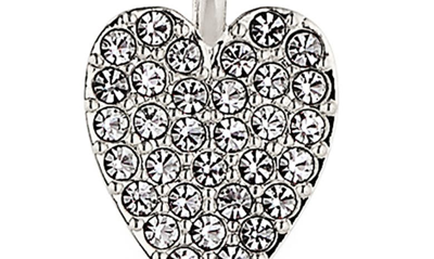 Shop Ajoa Sugarush Heart Pendant Necklace In Rhodium