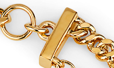 Shop Ajoa Layered Cross Pendant Bracelet In Gold