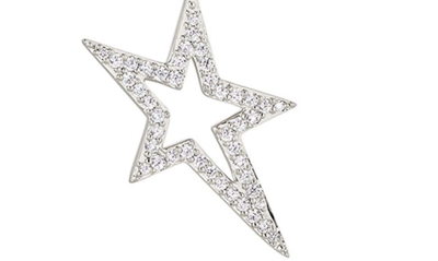 Shop Ajoa Sparklers Star Cz Pendant Layered Necklace In Rhodium