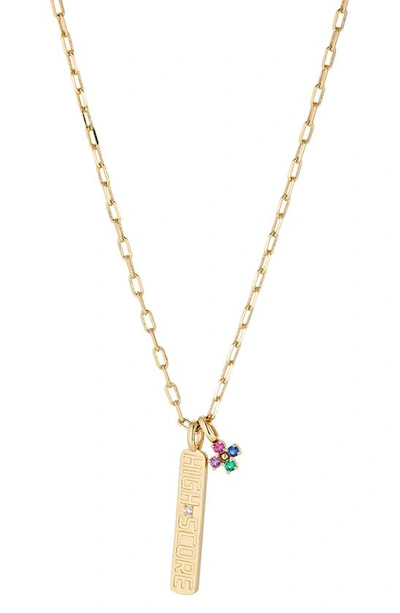 Shop Ajoa Gameon Gamer Charm Necklace In Gold