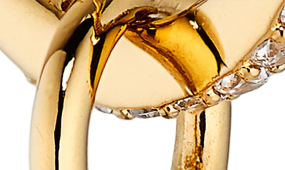 Shop Ajoa Cheeky Key Charm Hoop Earrings In Gold