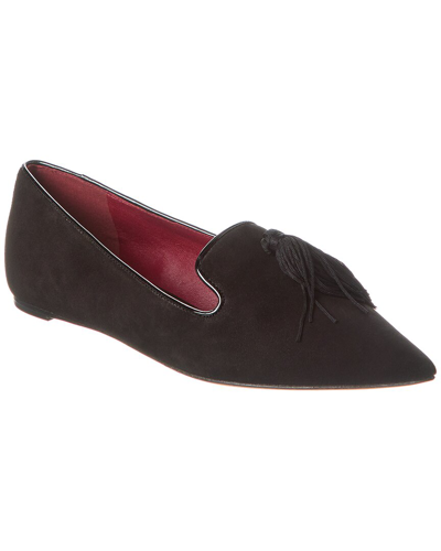 Shop Kate Spade New York Adore Suede Flat In Black