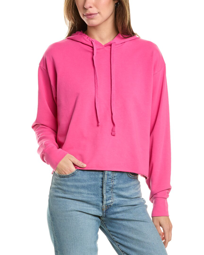 Shop Knit Riot Barrow Cropped Hoodie In Pink