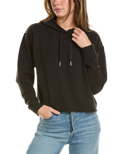 Shop Knit Riot Barrow Cropped Hoodie In Black