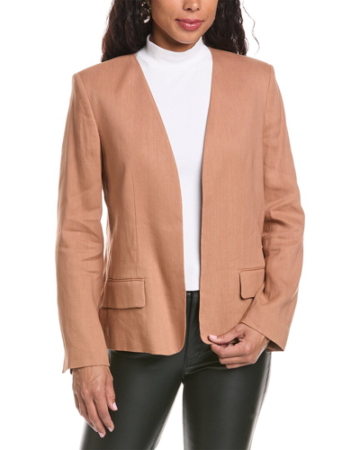 Shop Kobi Halperin Lina Linen-blend Jacket In Orange