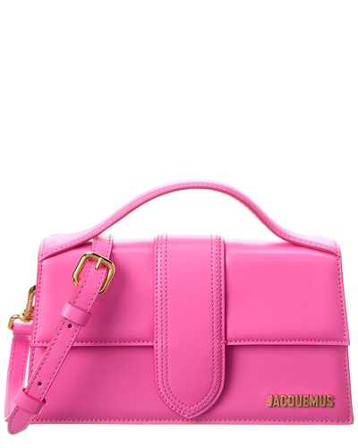 Shop Jacquemus Le Grand Bambino Leather Shoulder Bag In Pink