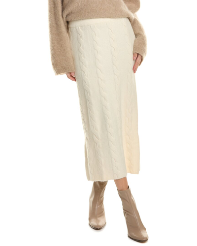 Shop Bcbgmaxazria Wool-blend Sweater Skirt In Beige