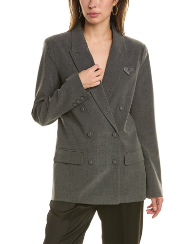 Shop Bardot Pinstripe Classic Blazer In Grey