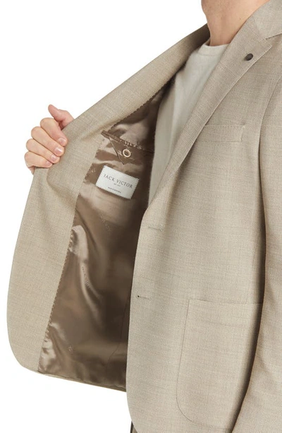 Jack Victor Queens Deconstructed Wool Sport Coat In Taupe