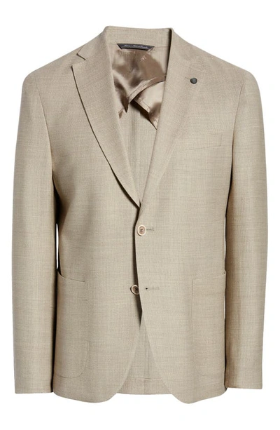 Jack Victor Queens Deconstructed Wool Sport Coat In Taupe