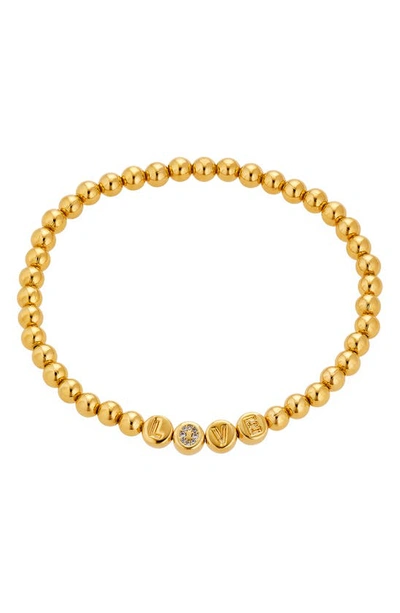Shop Ajoa Sugarush Beaded Love Bracelet In Gold