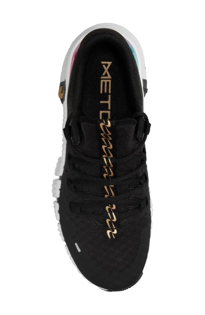 Shop Nike Free Metcon 5 Training Shoe In Black/ Gold/ Pink