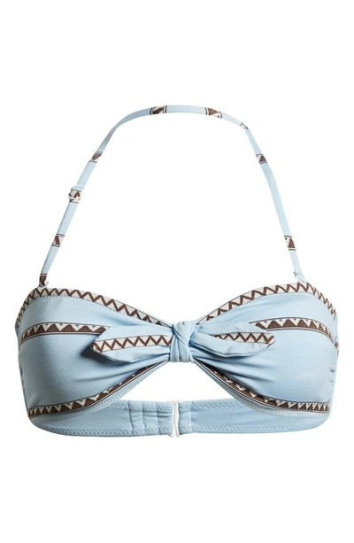 Shop Lemlem Ava Bandeau Bikini Top In Tutu Blue