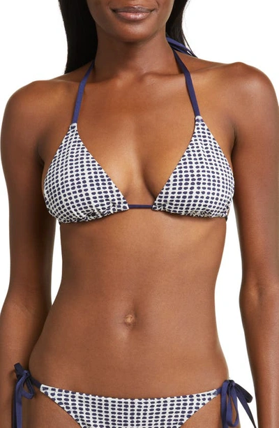Shop Lemlem Malia Triangle Bikini Top In Sisay Blue