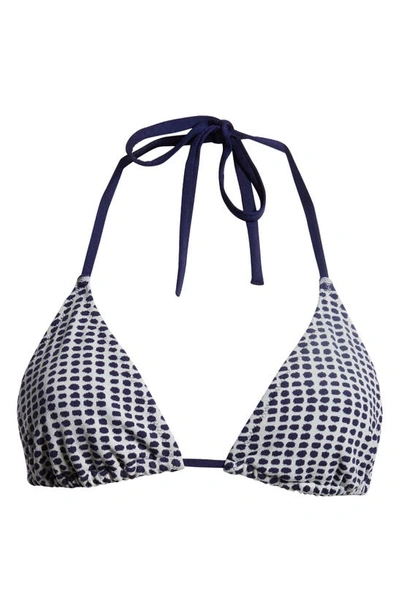 Shop Lemlem Malia Triangle Bikini Top In Sisay Blue