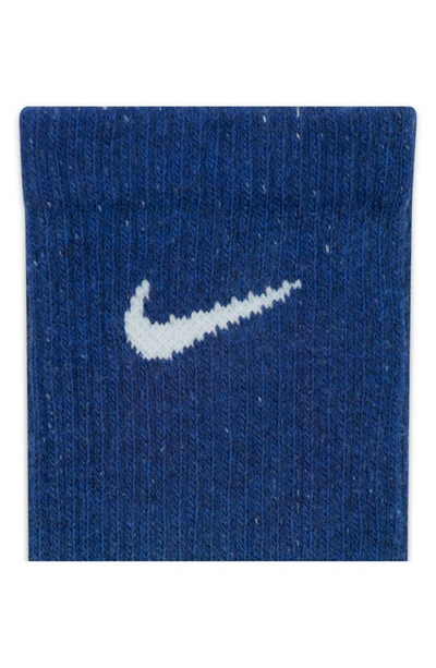 Shop Nike Assorted 2-pack Everyday Plus Dri-fit Cushioned Crew Socks In Blue Multi-color