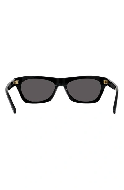Shop Givenchy Day 55mm Square Sunglasses In Shiny Black / Smoke