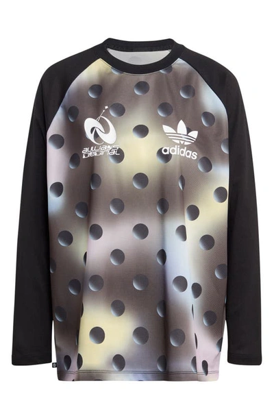 Shop Adidas Originals Always Original Raglan Sleeve T-shirt In Black Multicolor