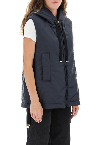 Shop Max Mara The Cube Greengo Padded Vest In Blue